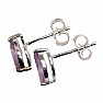Amethyst geschliffene Ohrringe Silber Ag 925 MP-316E