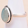 Mondstein Regenbogen grün Ring Silber Ag 925 N8943