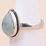Mondstein Regenbogen grün Ring Silber Ag 925 N8946
