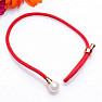 Fashion Armband rote Kordel mit Perle