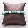 Gebrochenes Armband aus grünem Achat und Jade RB Design 73