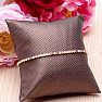 Glitzerndes Armband in Goldfarbe mit mehrfarbigem Zirkonia 25 cm