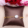 Armband Keshi perlvergoldeter Edelstahl mit Sternen 24 cm