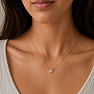 Silberne Halskette mit Achat-Satelliten Aqua Aura
