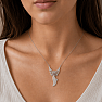 Silberne Halskette mit Rhodolith-Engel