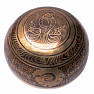 Tibetische Bronze-Klangschale mit Gravur 14 cm