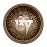 Geschenkset tibetische Bronze-Klangschale Symbol OM schwarz
