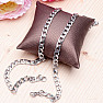 Halskette Curb Style Edelstahl in Stahlfarbe 60 cm