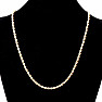 Halskette im Seilstil aus Edelstahl in Goldfarbe 60 cm