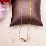 Halskette Edelstahl in Goldfarbe Infinity 47 cm