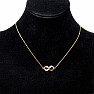 Halskette Edelstahl in Goldfarbe Infinity 47 cm