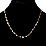Halskette im Kaffeebohnen-Stil aus Edelstahl in Goldfarbe 46 cm
