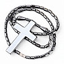 Hämatit-Halskette mit einem Kreuz