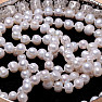 Exklusive Damen-Perlenkette aus weißen Perlen 114 cm