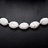 Magnesit (Howlith weiß) ovale Halskette