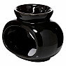 Keramik-Aromalampe Oval schwarz
