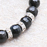 Armband aus schwarzen Obsidian- und Karneolperlen RB Design 13