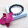 Obsidian mit blauem Achat Herrenarmband RB Design 47