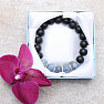 Obsidian mit blauem Achat Herrenarmband RB Design 47