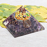 Orgonitpyramide mit Amethyst und Kristall groß mit Bagua