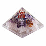 Orgonit-Pyramide, Amethyst und Roségold mit Kristallkristall