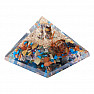 Große Chakra-Pyramide aus Orgonit mit Chakra-Kristall