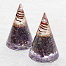 Orgonitpyramidenamethyst mit Kegelkristallkristall