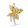 Silberanhänger mit Citrin-Sonnenblume