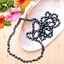 Damen Perlenkette schwarze Perle 160 cm