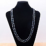 Damen Perlenkette schwarze Perle 160 cm