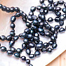 Damen Perlenkette schwarze Perle 160 cm