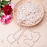 Damenperlenkette aus weißen Perlen 160 cm