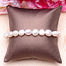 Weißes Perlenarmband für Damen mit Shamballa-Verschluss
