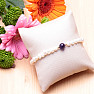 Damen Perlenarmband weiße Perle mit Amethyst 5 mm