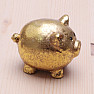 Golden glänzendes Sparschwein des Glücks