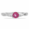 Silberring mit rosa Topas und Zirkonen Ag 925 012722 PT