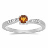 Silberring mit Madeira-Zitrin und Zirkonen Ag 925 015992 MCT