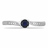 Silberring mit blauem Saphir und Zirkonen Ag 925 015992 SAF