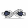 Silberring mit blauem Saphir und Zirkonen Ag 925 016796 SAF