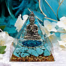 Orgonitpyramide Meditierender Buddha mit Tyrkenit