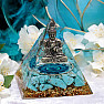 Orgonitpyramide Meditierender Buddha mit Tyrkenit