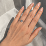 Silberring mit blauem Topas