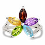 Mehrfarbiger Ring Silber Ag 925 R5066MLT