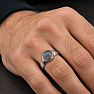 Herrenring aus Silber mit Labradorit