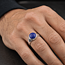 Herrenring aus Silber mit Lapislazuli