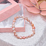 Armband aus rosa Opalperlen im Schliff, 8 mm