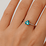 Silberring mit Fluorit, BELGIAN TEAL RBC-326-BTF