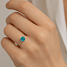 Silberring mit Fluorit, BELGIAN TEAL RBC-328-BTF