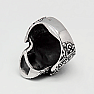 Herrenring aus Stahl Floral Calavera