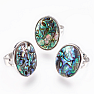 Paua Abalone Perlenring Oval